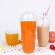  High Transparent Material PP/PS Disposable Cold Drinking Plastic Cups with Lids and Straws