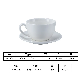 Hot Sale 200ml 6oz Cafe Porcelain Latte Coffee Cup with 6.25inch Saucer