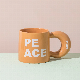  Novelty Gift Coffee Tea Engraved Words Porcelain Mug Cup for Women