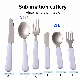  White Blank DIY Sublimation Stainless Steel Tableware Knife & Fork & Spoon Western Tableware for Adult Children