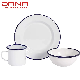  Classic Decal Enamel Tableware Carbon Steel Mugs/Bowls/Plate for Traveling