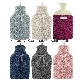  Promotional Gift 2L Natural Rubber Product Hot Water Bottle Bag Pack Hand Foot Warmer with Sherpa Cover Solid Color
