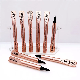  Tlm Makeup 4 Head Eyebrow Pencil Tip Fork Pen Private Label Design Shape Eyebrow Stamp Natural Long Lasting Brown Eyebrow Pen