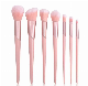 Hot Sale Slanted Ferrule 7PCS Cosmetic Makeup Brush with Synthetic Hair