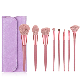  High Quality 8PCS Vegan Brushes Powder Foundation Blending Eyeshadow Eyeliner Lip Cosmetic Brush Set