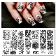  Nail Transfer Printing Stamping Template Nail Art Image Stamp Plates