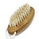  Bamboo Nail Brush with Soft Bristles Two-Side Firm Scrub Brush for Toes and Nails Foot Exfoliation Nail Care Cleaning Nail Brush