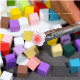  Nail Art 1cm Mini Beancurd Blocks Pat Glue Sponge Gradient Smudged Blush Small Square Nail Buffer Grab Pen Tool Set