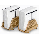 Natural and Durable Wooden Napkin Holder with Metal Rod Tissue Organizer Rack