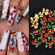  10PCS/Lot Cherry Nail Decorations Red Crystals Resin 3D Alloy Nail Art Rhinestones Accessories