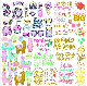  Gilding Colorful Theme Materia Collection Cardstock Die Cut Paper Sticker for Scrapbooking Project Planner Decor