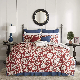  Red Floral Comforter Set, Vintage Flowers Pattern Printed, Soft Microfiber Bedding
