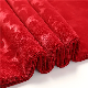  Red Polyester Cotton Blended Flame Retardant Velvet Stage Curtain, Flannelette Carpet