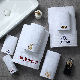  High Quality Custom Logo Embroidery Organic 100 Cotton White Hilton Bathroom Hotel Towel Sets Luxury Hotel Hand Face Bath Washing Towels