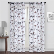 Tulip Design Printed Curtains Luxury Decoration Sheer Curtain