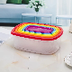  7PCS Multi Size Plastic Storage Nested Food Containers with Rainbow Lids