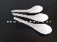  White Plastic Chinese Spoon for Takeaway