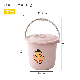  0859 Bathroom Durable Plastic Bucket with Lid with Handle