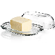  Glass Butter Dish with Lid - Elegant Crystal Glass to Hold Stick of Butter