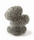  Galvanised Steel Wire Iron Sponge Metal Mesh Pot Scourer in Cleaner Scrubber
