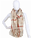  Soft Smooth Hand Feel Scarves Acquard Herringbone Head Wrap Winter Scarf with Orange Stripes
