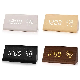  Modern Multifunctional Desktop Electronic Triangle Table Wooden LED Digital Alarm Clock