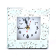 Square Glass Wall Clock Mirrored Clock Silver Classic Promotional Gift