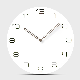  30cm Nordic Simple White MDF Hanging Round Wood Watch