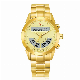 Stainless Steel Dual Time Analog-Digital Prayer Watch Islamic Mosque Azan Watch