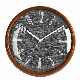  Pine Solid Wooden Frame Office Burlap Wall Clock Home Decoration Personalized Design