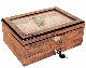  Antique Brown Piano Finish Wooden Watches Jewelry Display Storage Packaging Gift Box