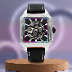  Square Metal Mechanical Watches for Men Zinc Alloy Automatic Watch Luxury Skeleton Luminous Leather Watches Men 3ATM Waterproof