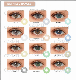  Factory New Colors 14.2mm Soft and Natural Color Contact Lenses for Eyes