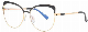 Stock Fashion Design Shape Top Anti-Blue Light Stainless Steel Women Optical Frames