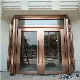 Customized Hotel Main Door Frame Decorative Stainless Steel Frame with Glass