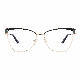  Competitive Eyewear Metal Good Quality for Women Square Light Glasses Fashionable Model Shiny Optical Frames