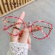  2023 Best Hot Selling Colorful Cat Eye Glasses Women Popular New Design Cateye Wholesale Eyeglass Trendy 2024 Fashion Metal Optical Frames