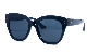 Classic Large Round Cat Eye Frame with Rivet Fashion Sunglasses