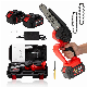  6 Inch 21V Portable Handheld Mini Chainsaw 6 Inch Cordless Electric Chainsaw with 2 Lithium Battery Power Tools Garden Tools Chain Saw