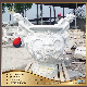 Detailed Hand Carved White Marble Angel Planter Natural Stone Flower Pot Urns
