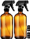 Empty Amber Glass Spray Bottles Each Large 16oz Refillable Bottle