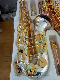  Alto Saxophone-Silver Plated Body Gold Plated Key Professional Sax