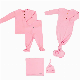 Bamboo Bubblegum Knotted Swaddle Beanie Set