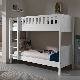  White Solid Wood Triple Bunk Bed 3 Sleeper Twins Children, Can Be Separated Into a Single Bed and a Double Bed Kid Bunk Bed