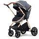  Two-Way Folding Design Baby High Landscape Stroller with Big Wheel
