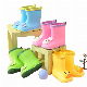  Custom Cute Cartoon Print Rain Boots for Children Kids 1-6 Years Old