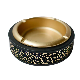  Bronze Stainless Steel Round Metal Ashtray for Cigarette Cigar - Portable Home Office Patio Tabletop Countertop Ash Tray