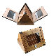  Individual Creativity Triangular Wood Cigar Box with Thermometer