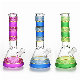  Thick Colors Heady Mushroom Design Cheap Rainbow Print with Fine Flash Beaker Pipe Fast Seller DAB Oil Glass Smoking Water Pipes