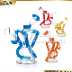  Special Offer 8 Inches Blue/Red/Orange/Yellow Shisha Hookah Glass Craft Recycler Smoking Pipe DAB Oil Rig Recycling Water Pipe